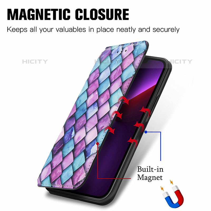 Handytasche Stand Schutzhülle Flip Leder Hülle Modisch Muster H10 für Apple iPhone 15 Pro