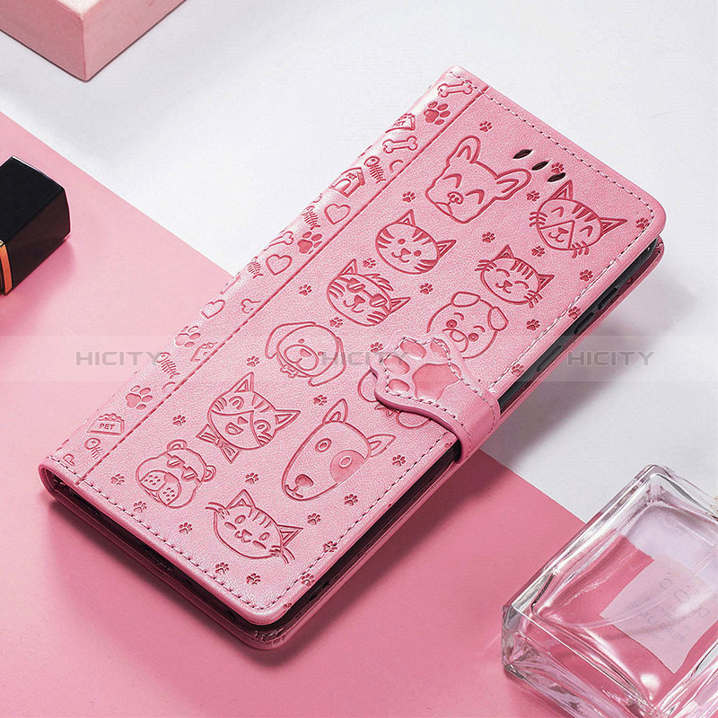 Handytasche Stand Schutzhülle Flip Leder Hülle Modisch Muster H11 für Apple iPhone 14 Pro Rosa Plus