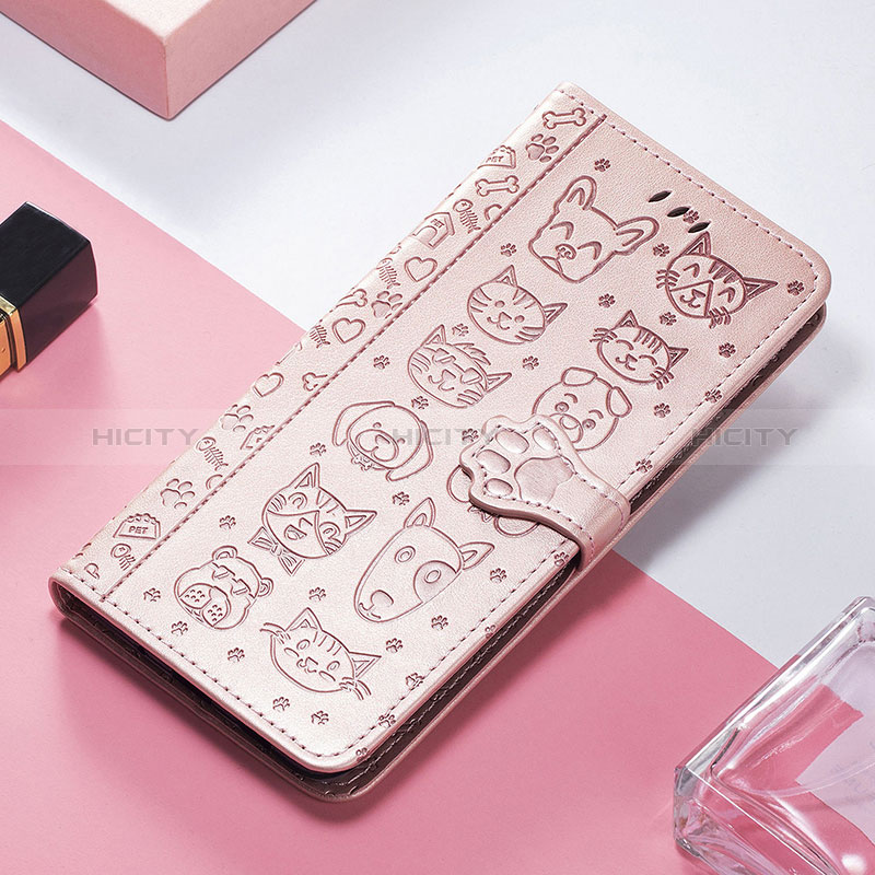 Handytasche Stand Schutzhülle Flip Leder Hülle Modisch Muster H11 für Apple iPhone 14 Pro Rosegold Plus