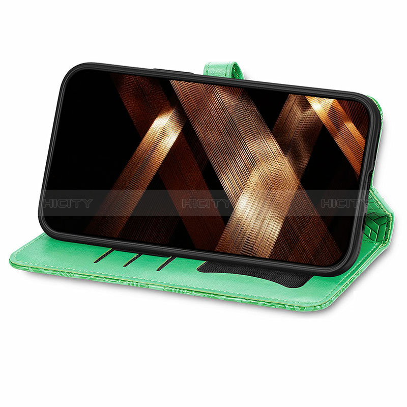 Handytasche Stand Schutzhülle Flip Leder Hülle Modisch Muster H13 für Apple iPhone 15 groß