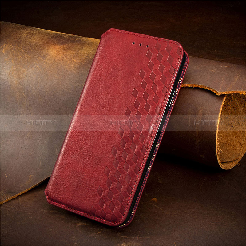 Handytasche Stand Schutzhülle Flip Leder Hülle Modisch Muster H14 für Apple iPhone 14 Pro Max Rot Plus