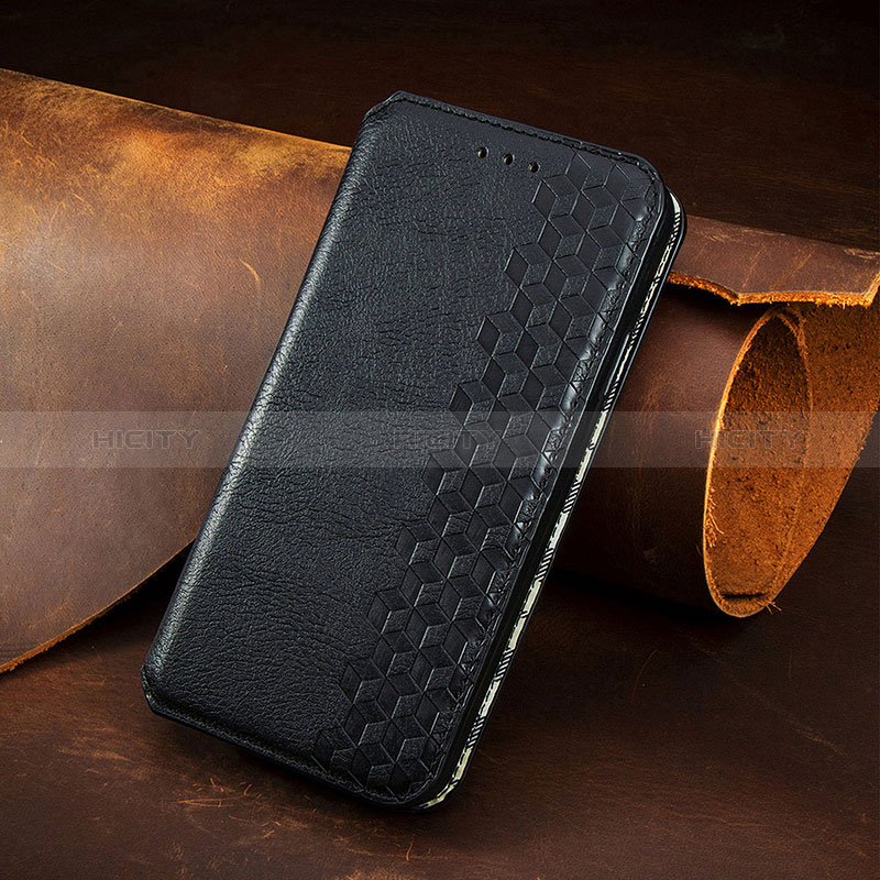 Handytasche Stand Schutzhülle Flip Leder Hülle Modisch Muster H14 für Apple iPhone 14 Pro Schwarz Plus