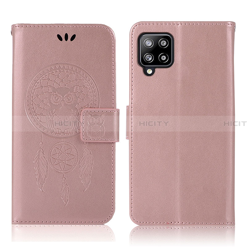 Handytasche Stand Schutzhülle Flip Leder Hülle Modisch Muster JX1 für Samsung Galaxy A22 4G Rosegold Plus