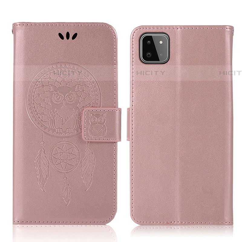 Handytasche Stand Schutzhülle Flip Leder Hülle Modisch Muster JX1 für Samsung Galaxy F42 5G Rosegold