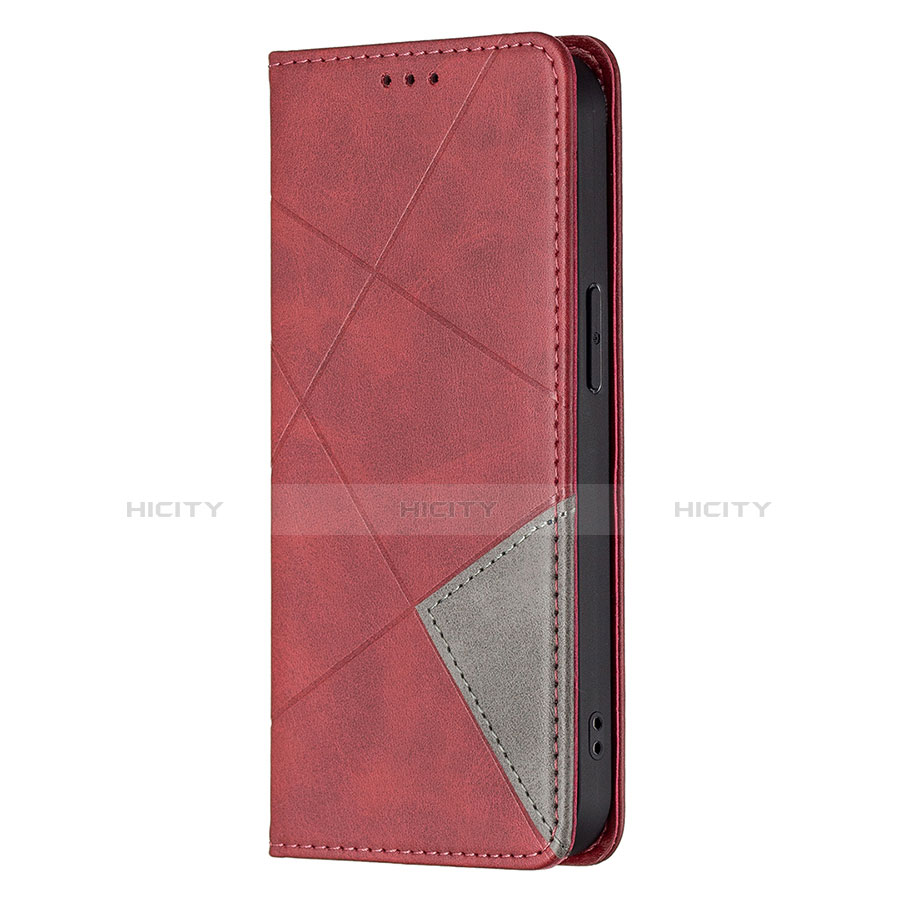 Handytasche Stand Schutzhülle Flip Leder Hülle Modisch Muster L04 für Apple iPhone 13 Pro Max Rot