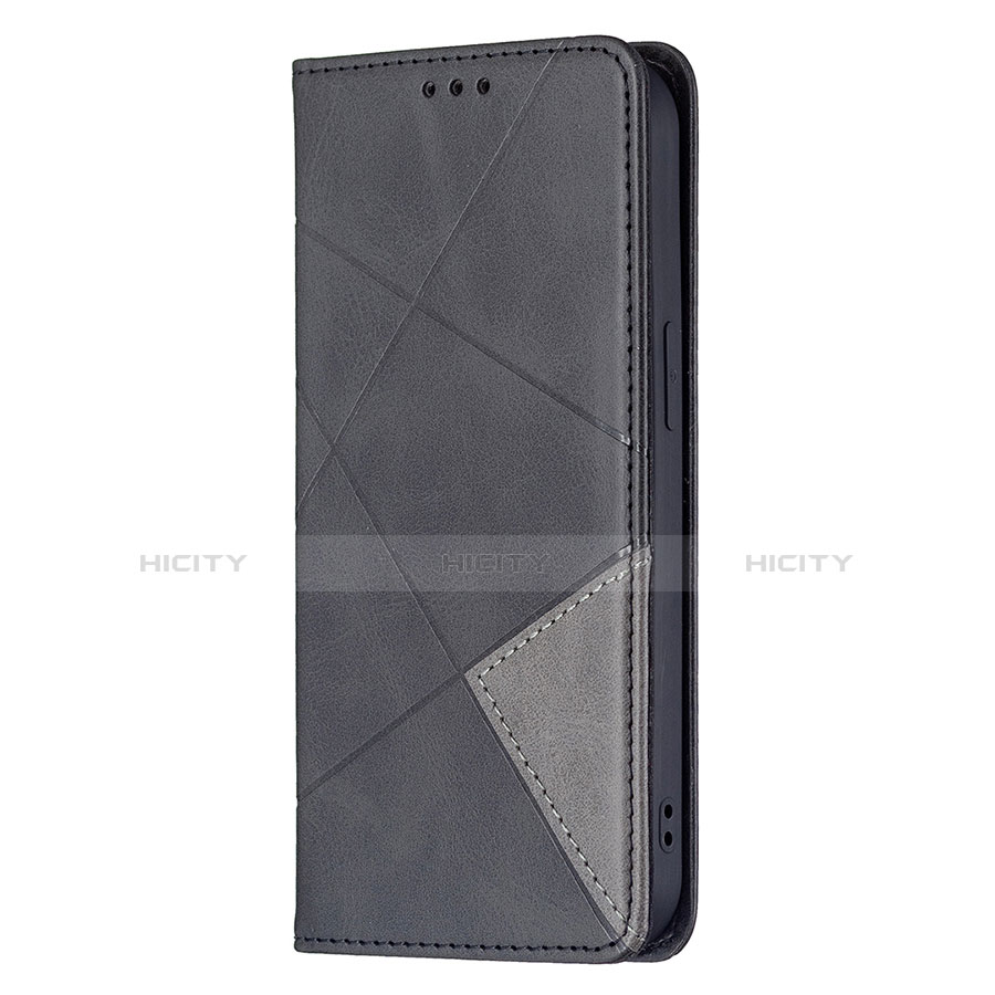 Handytasche Stand Schutzhülle Flip Leder Hülle Modisch Muster L04 für Apple iPhone 13 Schwarz groß