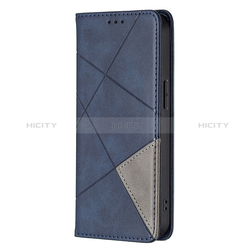 Handytasche Stand Schutzhülle Flip Leder Hülle Modisch Muster L04 für Apple iPhone 14 Pro Blau groß