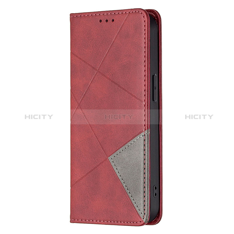 Handytasche Stand Schutzhülle Flip Leder Hülle Modisch Muster L04 für Apple iPhone 14 Pro Max Rot groß