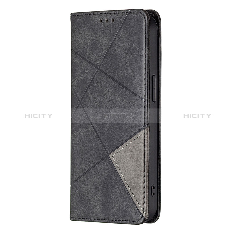 Handytasche Stand Schutzhülle Flip Leder Hülle Modisch Muster L04 für Apple iPhone 14 Pro Max Schwarz