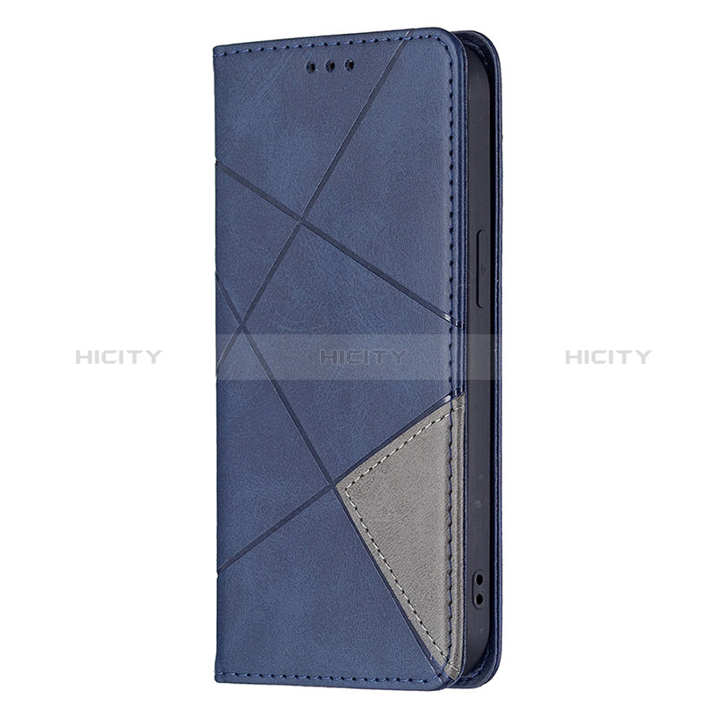 Handytasche Stand Schutzhülle Flip Leder Hülle Modisch Muster L04 für Apple iPhone 15 Blau groß