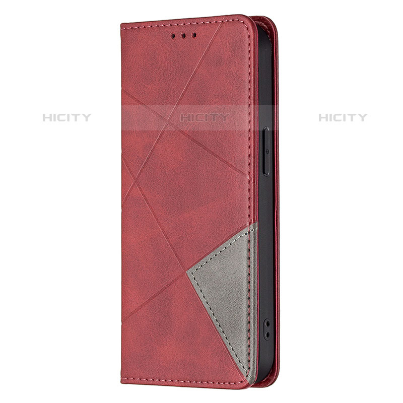 Handytasche Stand Schutzhülle Flip Leder Hülle Modisch Muster L04 für Apple iPhone 15 Pro Rot