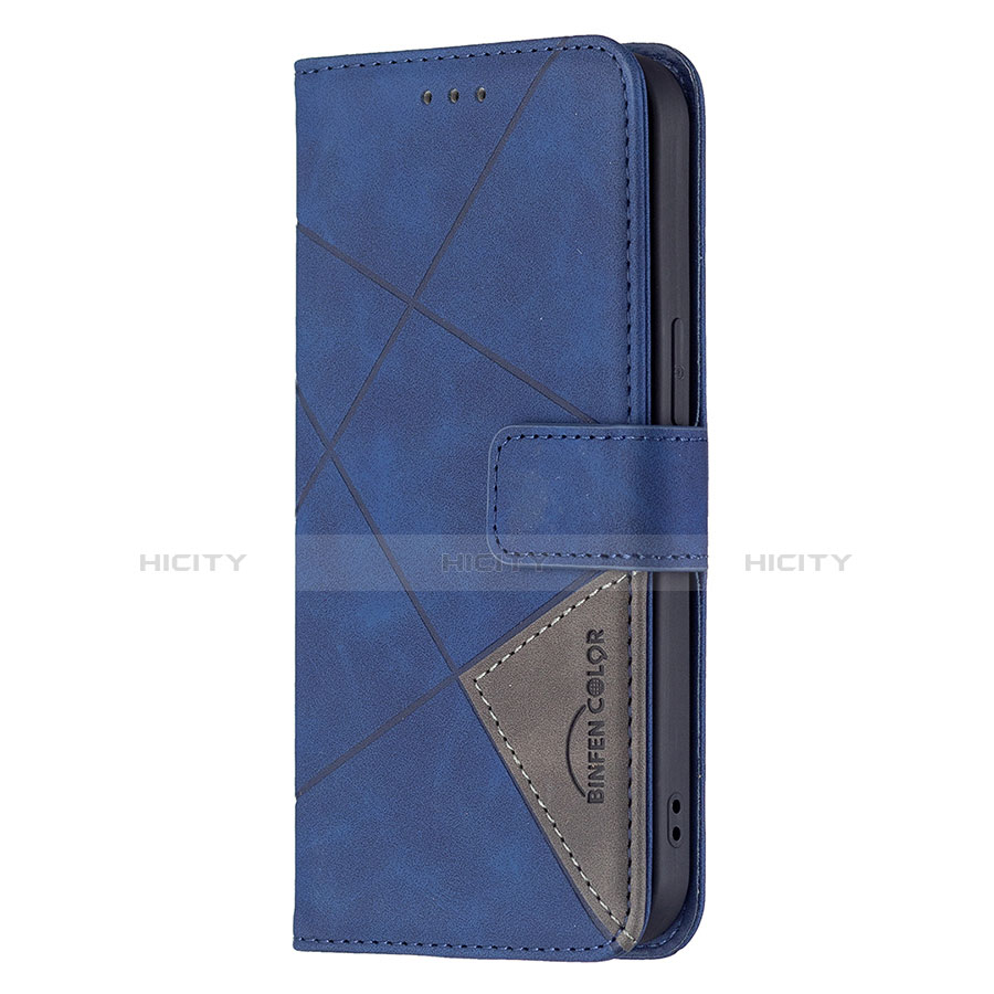 Handytasche Stand Schutzhülle Flip Leder Hülle Modisch Muster L06 für Apple iPhone 13 Blau