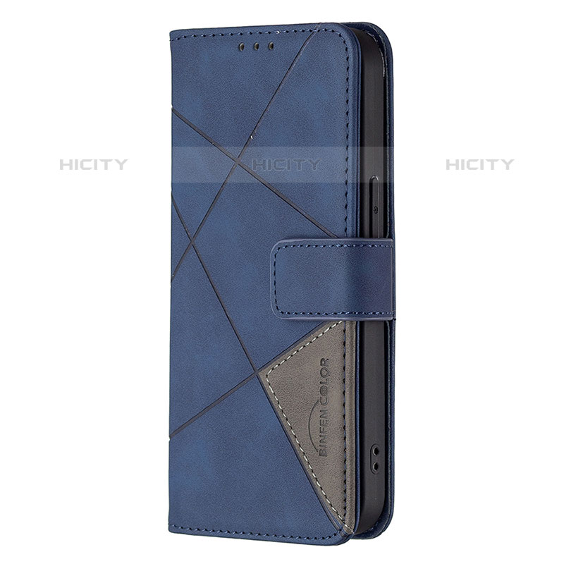 Handytasche Stand Schutzhülle Flip Leder Hülle Modisch Muster L06 für Apple iPhone 16 Pro Max Blau