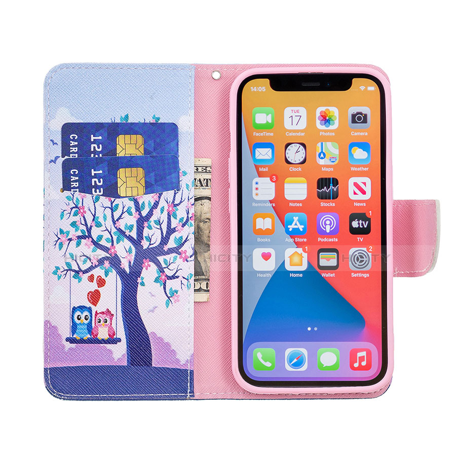 Handytasche Stand Schutzhülle Flip Leder Hülle Modisch Muster L07 für Apple iPhone 13 Pro Plusfarbig