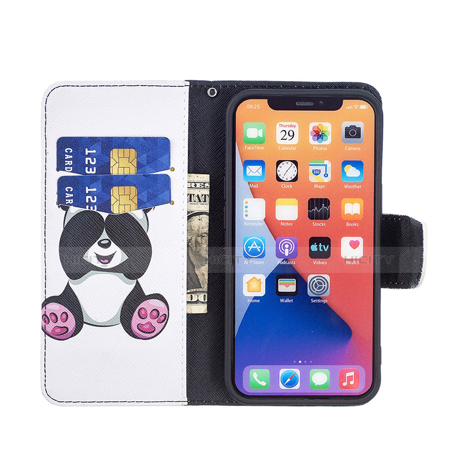 Handytasche Stand Schutzhülle Flip Leder Hülle Modisch Muster L07 für Apple iPhone 14 Plus Weiß groß