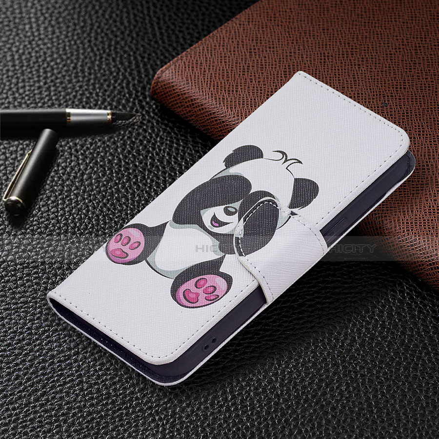 Handytasche Stand Schutzhülle Flip Leder Hülle Modisch Muster L07 für Apple iPhone 14 Plus Weiß groß