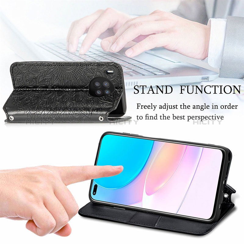 Handytasche Stand Schutzhülle Flip Leder Hülle Modisch Muster S01D für Huawei Nova 8i