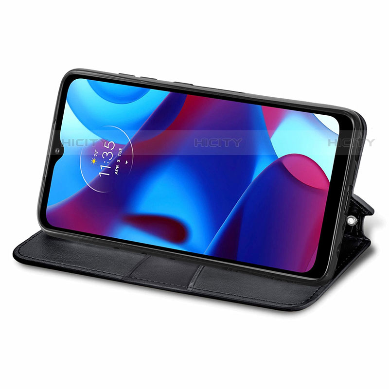 Handytasche Stand Schutzhülle Flip Leder Hülle Modisch Muster S01D für Motorola Moto G Pure groß