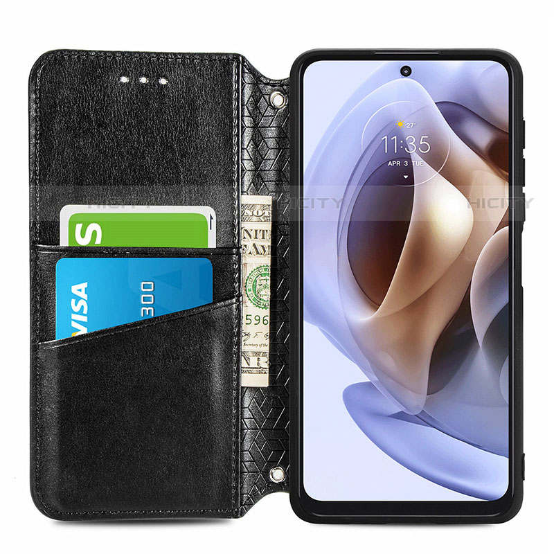 Handytasche Stand Schutzhülle Flip Leder Hülle Modisch Muster S01D für Motorola Moto G41 groß