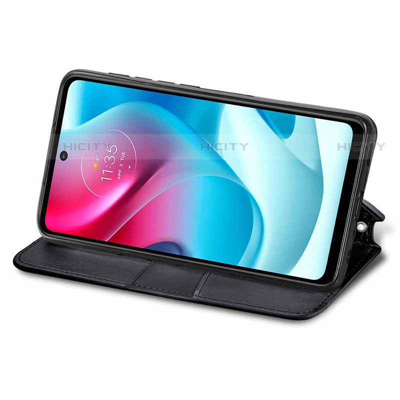 Handytasche Stand Schutzhülle Flip Leder Hülle Modisch Muster S01D für Motorola Moto G60s groß