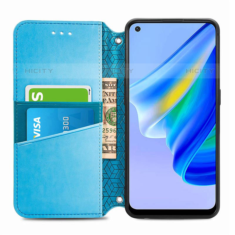 Handytasche Stand Schutzhülle Flip Leder Hülle Modisch Muster S01D für Oppo A74 4G groß