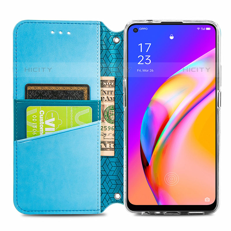 Handytasche Stand Schutzhülle Flip Leder Hülle Modisch Muster S01D für Oppo A94 5G groß