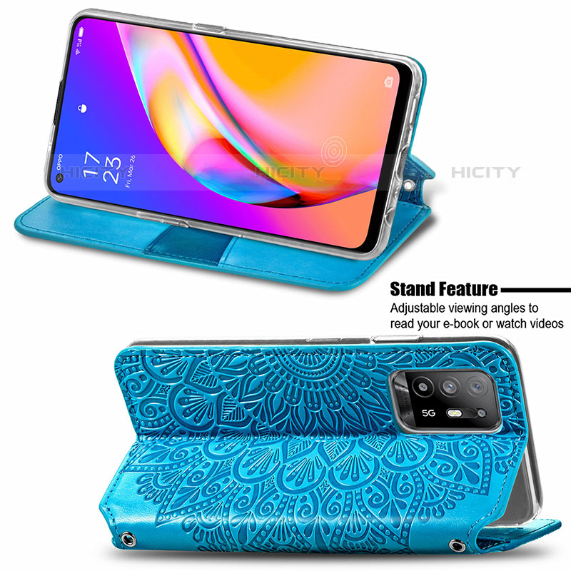 Handytasche Stand Schutzhülle Flip Leder Hülle Modisch Muster S01D für Oppo F19 Pro+ Plus 5G