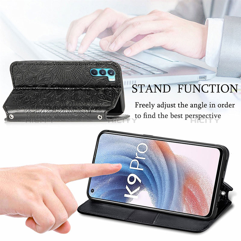 Handytasche Stand Schutzhülle Flip Leder Hülle Modisch Muster S01D für Oppo K9 Pro 5G