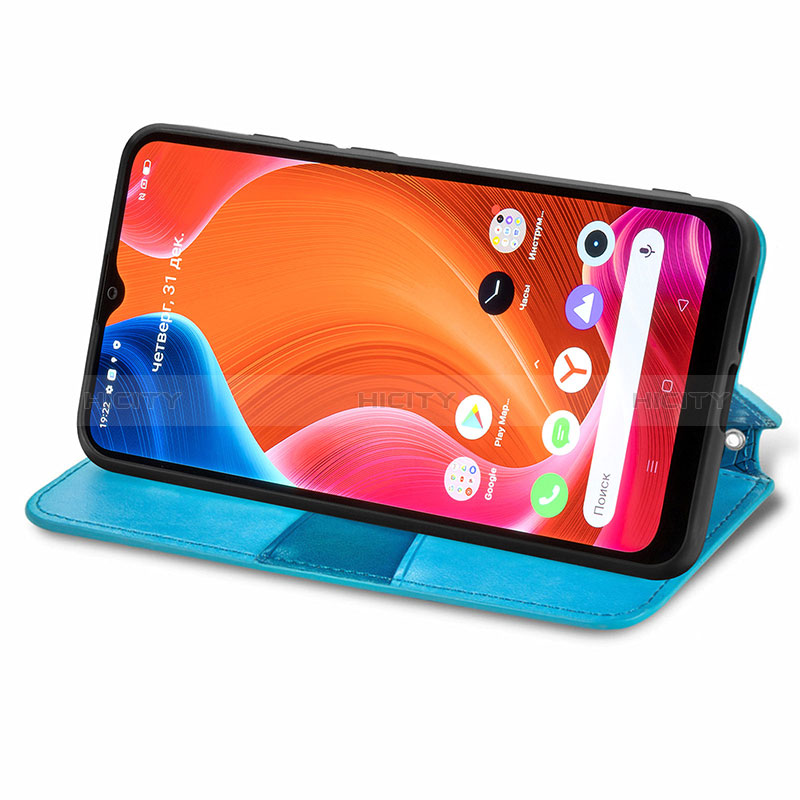 Handytasche Stand Schutzhülle Flip Leder Hülle Modisch Muster S01D für Realme C20 groß