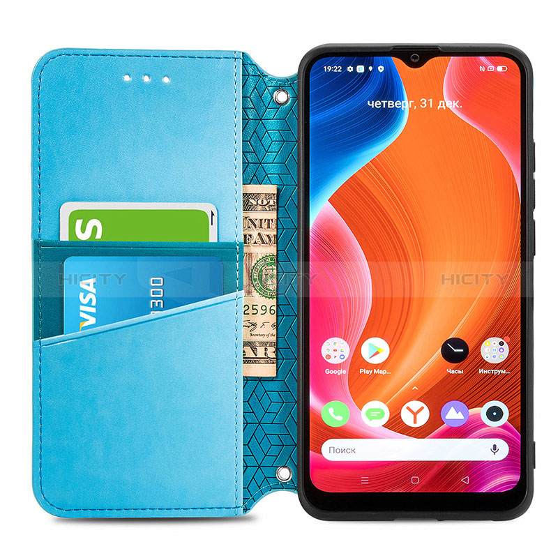 Handytasche Stand Schutzhülle Flip Leder Hülle Modisch Muster S01D für Realme C20 groß