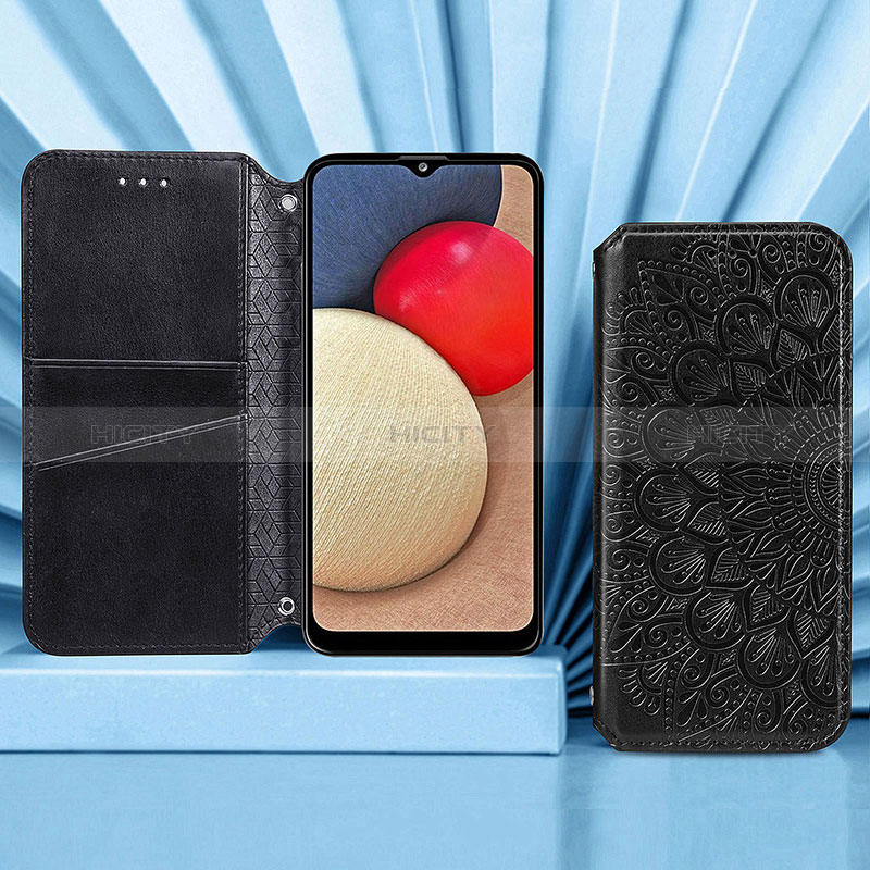 Handytasche Stand Schutzhülle Flip Leder Hülle Modisch Muster S01D für Samsung Galaxy A02s