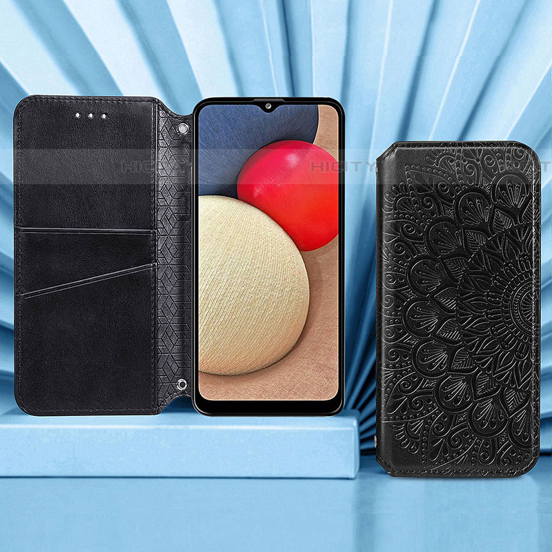 Handytasche Stand Schutzhülle Flip Leder Hülle Modisch Muster S01D für Samsung Galaxy A03s