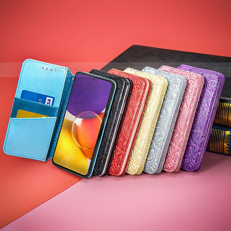 Handytasche Stand Schutzhülle Flip Leder Hülle Modisch Muster S01D für Samsung Galaxy A05s groß