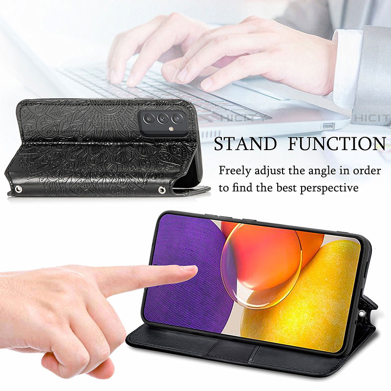 Handytasche Stand Schutzhülle Flip Leder Hülle Modisch Muster S01D für Samsung Galaxy A05s groß