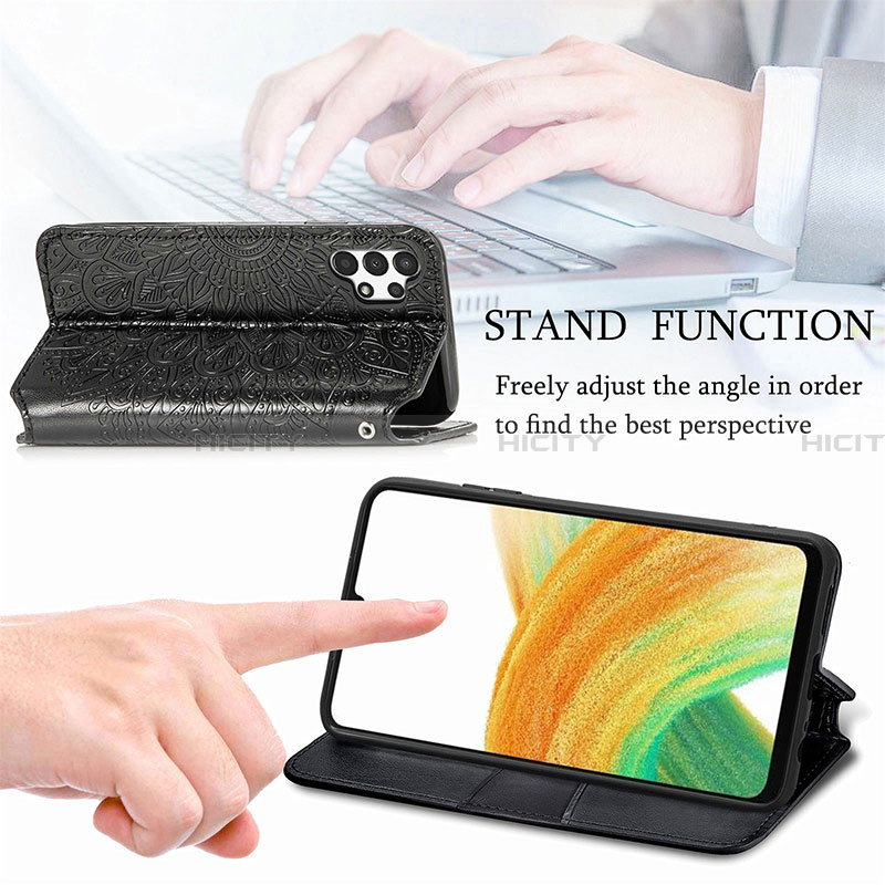 Handytasche Stand Schutzhülle Flip Leder Hülle Modisch Muster S01D für Samsung Galaxy A13 4G groß