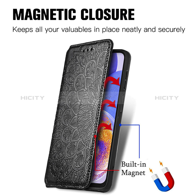 Handytasche Stand Schutzhülle Flip Leder Hülle Modisch Muster S01D für Samsung Galaxy A23 5G groß