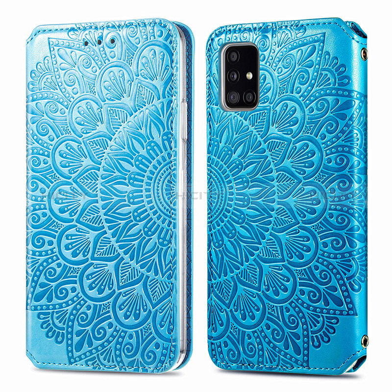 Handytasche Stand Schutzhülle Flip Leder Hülle Modisch Muster S01D für Samsung Galaxy A51 4G groß
