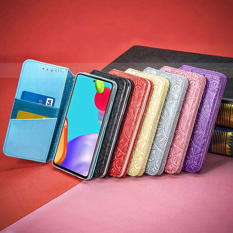 Handytasche Stand Schutzhülle Flip Leder Hülle Modisch Muster S01D für Samsung Galaxy A52 4G groß