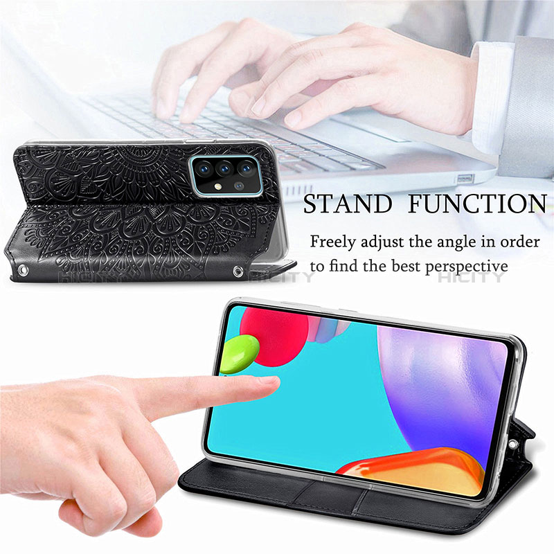 Handytasche Stand Schutzhülle Flip Leder Hülle Modisch Muster S01D für Samsung Galaxy A52s 5G