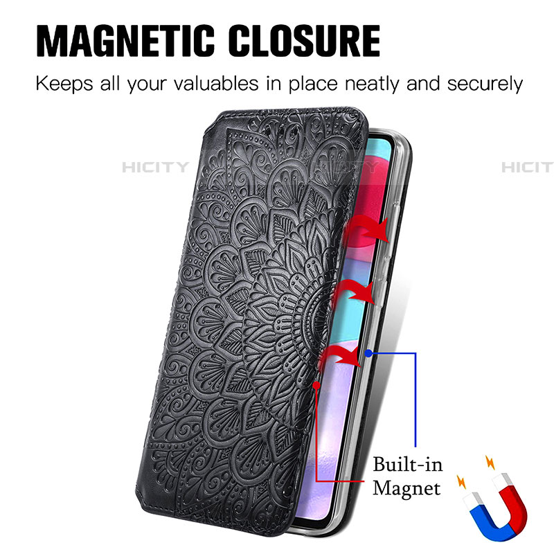 Handytasche Stand Schutzhülle Flip Leder Hülle Modisch Muster S01D für Samsung Galaxy A72 5G groß