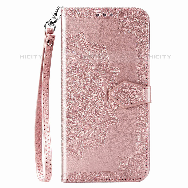 Handytasche Stand Schutzhülle Flip Leder Hülle Modisch Muster S01D für Samsung Galaxy M02 Rosegold Plus