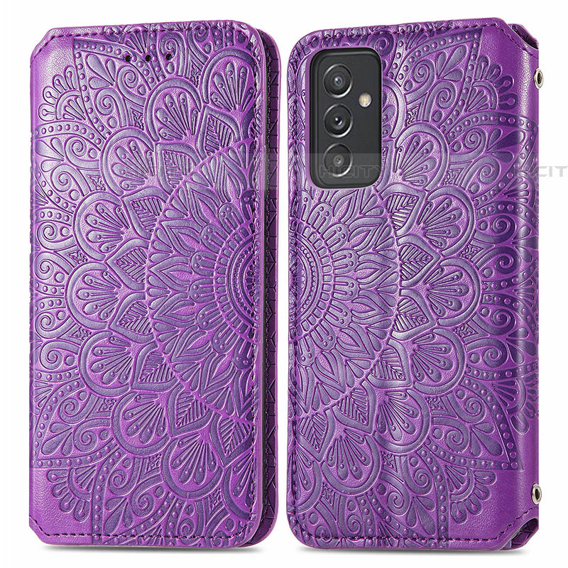 Handytasche Stand Schutzhülle Flip Leder Hülle Modisch Muster S01D für Samsung Galaxy M34 5G Violett