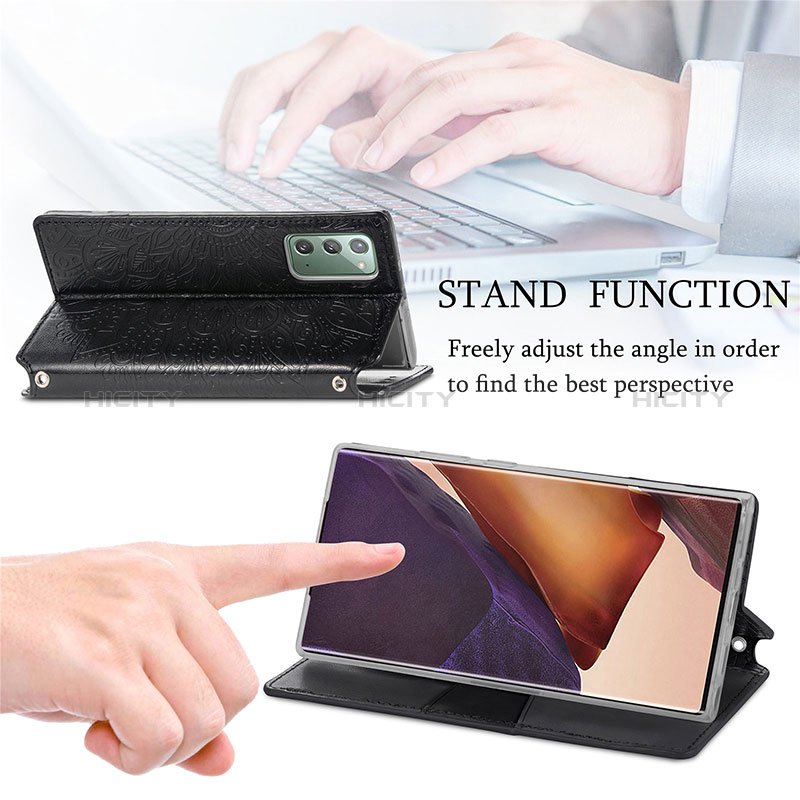 Handytasche Stand Schutzhülle Flip Leder Hülle Modisch Muster S01D für Samsung Galaxy Note 20 5G