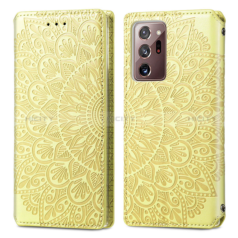 Handytasche Stand Schutzhülle Flip Leder Hülle Modisch Muster S01D für Samsung Galaxy Note 20 Ultra 5G Gold Plus