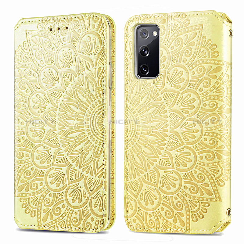 Handytasche Stand Schutzhülle Flip Leder Hülle Modisch Muster S01D für Samsung Galaxy S20 Lite 5G Gold Plus