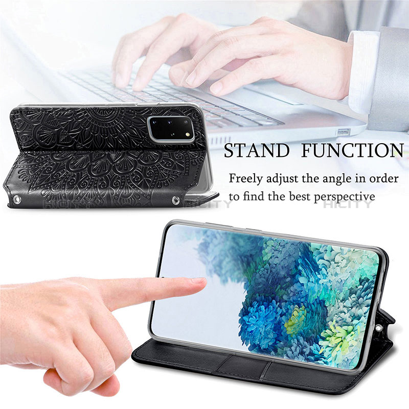 Handytasche Stand Schutzhülle Flip Leder Hülle Modisch Muster S01D für Samsung Galaxy S20 Plus 5G