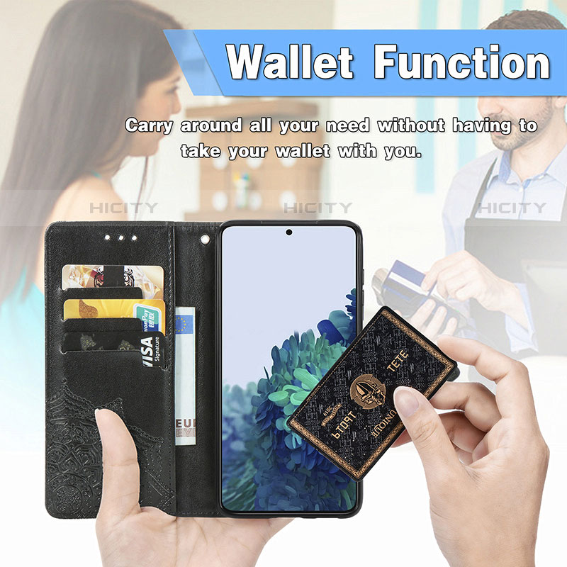 Handytasche Stand Schutzhülle Flip Leder Hülle Modisch Muster S01D für Samsung Galaxy S22 Plus 5G