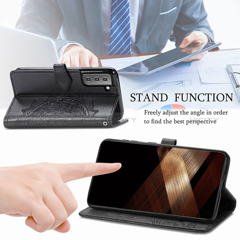 Handytasche Stand Schutzhülle Flip Leder Hülle Modisch Muster S01D für Samsung Galaxy S24 Plus 5G