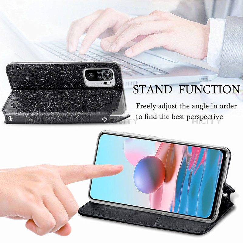 Handytasche Stand Schutzhülle Flip Leder Hülle Modisch Muster S01D für Xiaomi Poco M5S groß