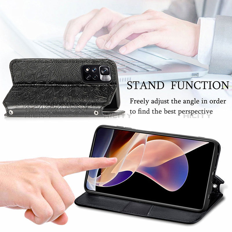 Handytasche Stand Schutzhülle Flip Leder Hülle Modisch Muster S01D für Xiaomi Poco X4 NFC groß